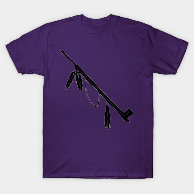 Western Era - Ceremonial Peace Pipe T-Shirt by The Black Panther